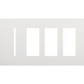 Product Image of New Architectural 4-Gang Wall Plate, Fits 1 Grafik T Control and (3) Accessory, Matte Finish, White