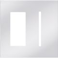 Product Image of New Architectural 2-Gang Wall Plate, Fits 1 Accessory, 1 Grafik T Control, Metal Finish, Bright Chrome