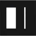 Product Image of New Architectural 2-Gang Wall Plate, Fits 1 Accessory and 1 Grafik T Control, Matte Finish, Black