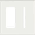 Product Image of Architectural 2-Gang Wall Plate, Fits 1 Accessory, 1 Grafik T Control, Glass Finish, Clear White Glass