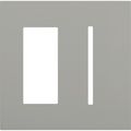 Product Image of New Architectural 2-Gang Wall Plate, Fits 1 Accessory and 1 Grafik T Controls, Matte Finish, Gray