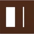 Product Image of New Architectural 2-Gang Wall Plate, Fits 1 Accessory and 1 Grafik T Controls, Matte Finish, Sienna