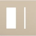Product Image of New Architectural 2-Gang Wall Plate, Fits 1 Accessory and 1 Grafik T Controls, Matte Finish, Taupe