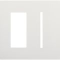 Product Image of New Architectural 2-Gang Wall Plate, Fits 1 Accessory and 1 Grafik T Controls, Matte Finish, White