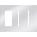 Product Image of New Architectural 3-Gang Wall Plate, Fits 1 Accessory, 2 Grafik T Controls, Metal Finish, Bright Chrome