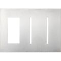 Product Image of New Architectural 3-Gang Wall Plate, Fits 1 Accessory, 2 Grafik T Controls, Metal Finish, Satin Chrome