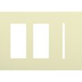 Product Image of New Architectural 3-Gang Wall Plate, Fits 2 Accessories, 1 Grafik T Control, Matte Finish, Almond