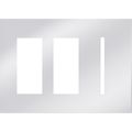 Product Image of Architectural 3-Gang Wall Plate, Fits 2 Accessories, 1 Grafik T Control, Metal Finish, Bright Chrome