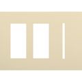Product Image of New Architectural 3-Gang Wall Plate, Fits 2 Accessories and 1 Grafik T Control, Matte Finish, Beige
