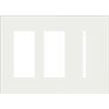 Product Image of Architectural 3-Gang Wall Plate, Fits 2 Accessories, 1 Grafik T Control, Glass Finish, Clear White Glass