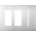 Product Image of New Architectural 3-Gang Wall Plate, Fits 2 Accessory, 1 Grafik T Control, Metal Finish, Satin Chrome