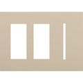 Product Image of New Architectural 3-Gang Wall Plate, Fits 2 Accessory and 1 Grafik T Control, Matte Finish, Taupe