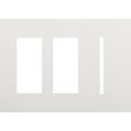 Product Image of New Architectural 3-Gang Wall Plate, Fits 2 Accessory and 1 Grafik T Control, Matte Finish, White