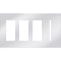 Product Image of Architectural 4-Gang Wall Plate, Fits 2 Accessories, 2 Grafik T Control, Metal Finish, Bright Chrome