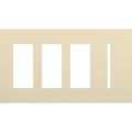 Product Image of New Architectural 4-Gang Wall Plate, Fits 2 Accessories and 2 Grafik T Control, Matte Finish, Beige