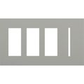 Product Image of New Architectural 4-Gang Wall Plate, Fits (3) Accessories, 1 Grafik T Control, Matte Finish, Gray