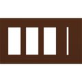 Product Image of New Architectural 4-Gang Wall Plate, Fits (3) Accessories, 1 Grafik T Control, Matte Finish, Sienna