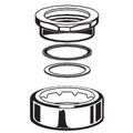 Product Image of 1-1/2" Spud Assembly Kit, M952269-0020A