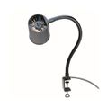 Product Image of Incandescent Task Light, 18" Reach, Gooseneck Arm, Clamp-On (Black)