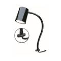 Product Image of Incandescent Task Light, 18" Reach, Gooseneck Arm, Direct (Black)