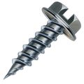 Product Image of #10 1-1/2" (Length) x 5/16" (Head Size) Slotted Hex Head Drill-in Metal Screws, Type A, Single Thread, Zinc Plated (Bag of 50)