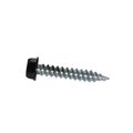Product Image of #8 1" (Length) x 1/4" (Head Size) Painted Slotted Hex Head Zip-in Self-Piercing Sheet Metal Screws, Black (Bag of 100)