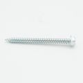 Product Image of #8 2" (Length) 1/4" (Head Size) Slotted Hex Head Zip-in Screws, Zinc Plated (2,300 Piece Bulk)
