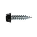 Product Image of #8 3/4" (Length) x 1/4" (Head Size) Painted Slotted Hex Head Zip-in Self-Piercing Sheet Metal Screws, Black (Bag of 100)