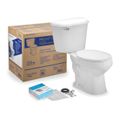 Product Image of Alto 1.6 GPF Round 10" Rough-In Complete Toilet Kit (White)