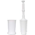Product Image of All Purpose Master Plunger w/ Air Relief Slot & Tall Caddy (White)