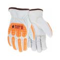 Product Image of 36136KDP CutPro Goatskin Leather Drivers Padded Double Palm Work Gloves w/ Kevlar Lining (Large)