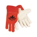 Product Image of 4921 Red Ram Cowhide Leather Double Palm Welding Work Gloves w/ Fleece Lined Palms (2XL)