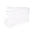 Product Image of 8771 Low Lint 100% Stretch Polyester Reversible White Inspectors Gloves w/ Finger Fourchettes, Small (Box of 12)