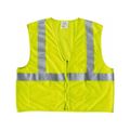 Product Image of CL2MLP Luminator High Visibility Breathable Mesh Safety Vest w/ Silver Reflective Stripes, Lime (Large)
