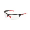 Product Image of DM3 Dominator Anti-Fog Safety Glasses, Clear Lens (Gun Metal/Red)