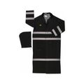 Product Image of FR267CR Classic Plus Waterproof Raincoat w/ Silver Reflective Stripes & Detachable Hood, Limited Flammability, Black (XL)