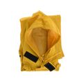 Product Image of HBS100 Hydroblast Rain Jacket w/ Attached Hood, Adjustable Hook & Loop, & Bib Pants, Yellow (Medium)