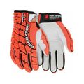 Product Image of PD2910 Predator Mechanic Work Gloves, cowhide Leather Palm w/ D3O Padding, Tire Tread Back (Medium)