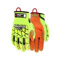 Product Image of PD4900 Predator Mechanic Work Gloves, Kevlar Aramid Liner, TPR Back, High Visibility, Impact 1 (Large)