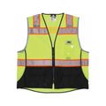Product Image of SURVCL2LS Luminator High Visibility Reflective Surveyor Safety Vest w/ Zipper, Lime/Black (XL)