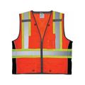 Product Image of SURVCS2O Luminator High Visibility Reflective Surveyor Safety Vest w/ Zipper, Orange (4XL)