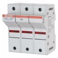 Product Image of Fuse Holder, 3 Pole, DIN Rail Mount, 600 VAC/VDC, 30A, US3J3I