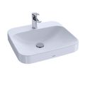 Product Image of LT415G#01 Arvina Rectangular 20" Vessel Bathroom Sink w/ CEFIONTECT for 1 Hole Faucets (Cotton White)