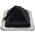 Product Image of Closed to 5" Multi-Flash Square Vent Master Flash w/ Retrofit Option for Metal Roofs, Model #1 (Black EPDM)