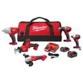 Product Image of M18 Drill/Driver, Impact Driver, Impact Wrench, HACKZALL Saw, Grinder Kit
