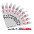 Product Image of 9" 5TPI AX Nail Embedded Wood SAWZALL Recip Blade (10 Pack) + 9" 5TPI AX with Carbide Teeth Nail Embedded Wood Blade