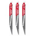 Product Image of 9" 6 TPI WRECKER with Carbide Teeth SAWZALL Blade for Multi-Material (3 Pack), 48-00-5342