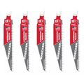 Product Image of 6" 6 TPI WRECKER with Carbide Teeth SAWZALL Blade for Multi-Material (5 Pack), 48-00-5541
