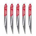 Product Image of 9" 6 TPI WRECKER with Carbide Teeth SAWZALL Blade for Multi-Material (5 Pack), 48-00-5542