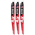 Product Image of 9" 5 TPI AX w/NITRUS Carbide Teeth SAWZALL Blade for Wood with Nails (Pack of 3), 48-00-7352
